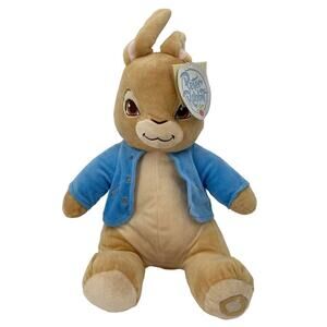 Nickelodeon Peter Rabbit Plush Stuffed Animal Cuddle Pillow Blue Shirt 18 Inch